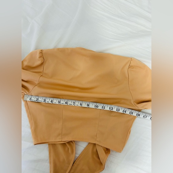 VINTAGE 70s Cropped Tie Top - Picture 5 of 6